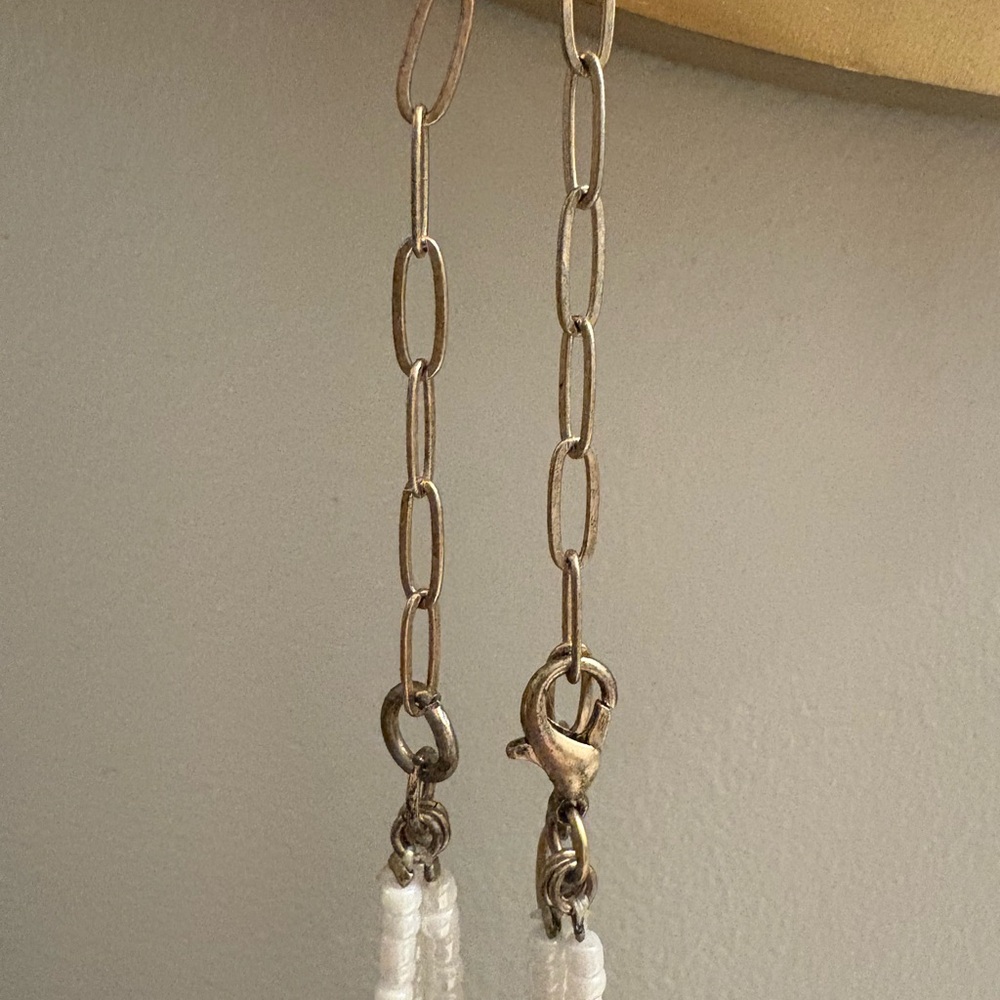 Free People Sailor Necklace - Gold Medallion & Pearls / Beads - Picture 4 of 6